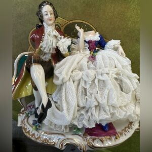 Dresden Porcelain Lace figurine. Collectible